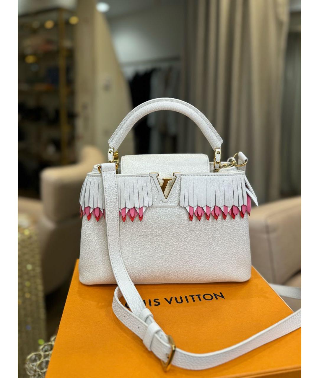 LOUIS VUITTON PRE-OWNED Белая кожаная сумка тоут, фото 2