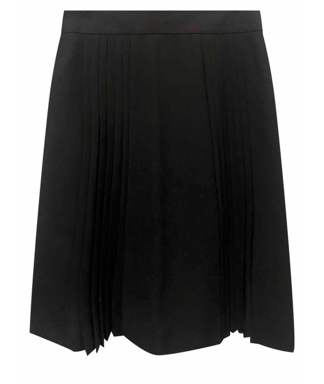 THEORY Черная шерстяная юбка миди, фото 1