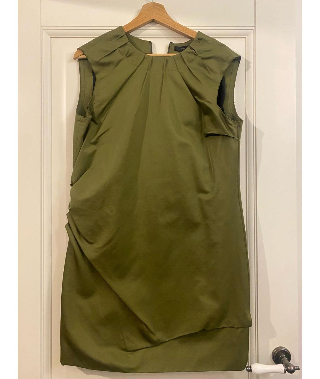 MARC JACOBS Зеленые шерстяное коктейльное платье, фото 8