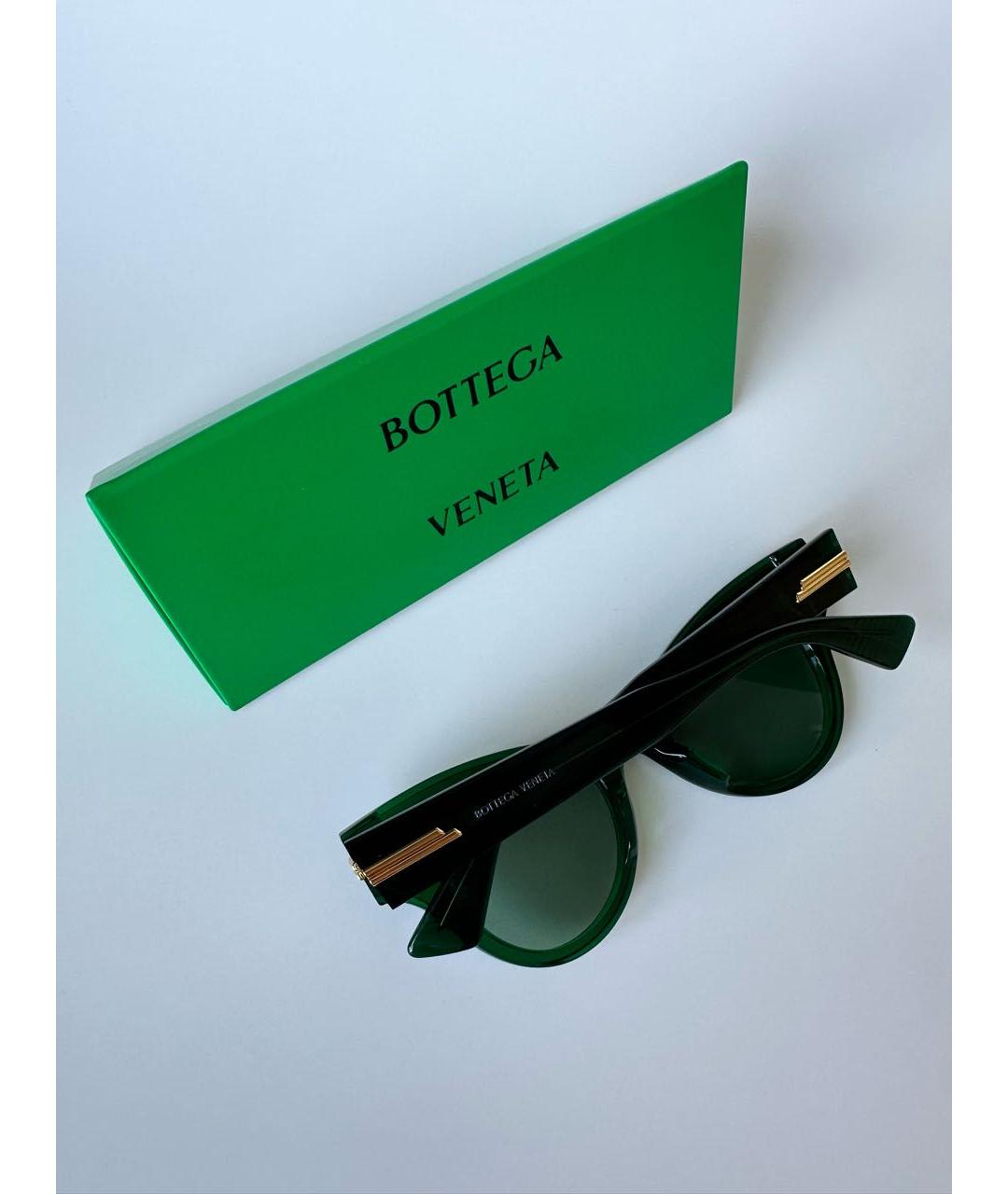BOTTEGA VENETA Зеленые пластиковые солнцезащитные очки, фото 7