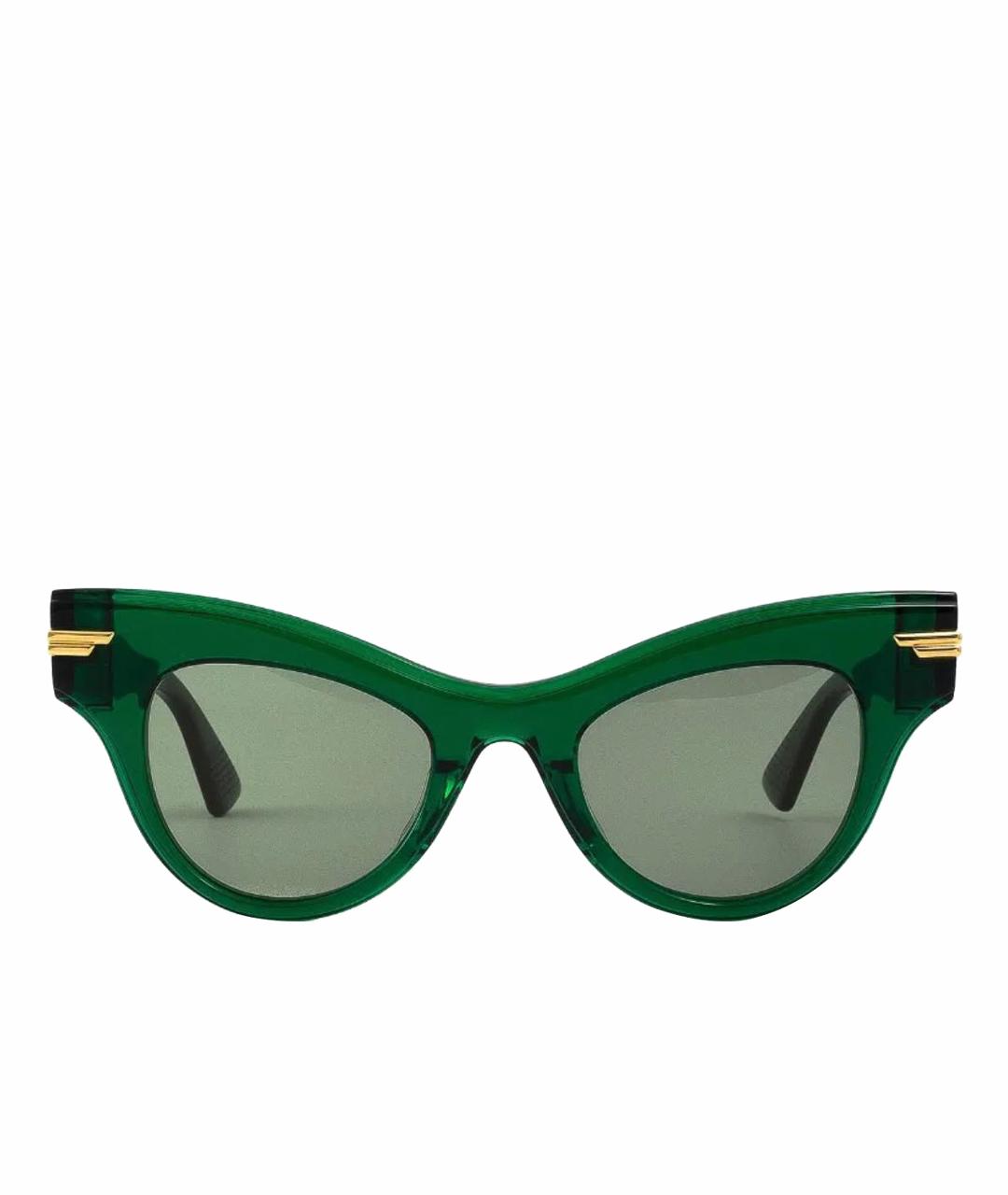 BOTTEGA VENETA Зеленые пластиковые солнцезащитные очки, фото 1