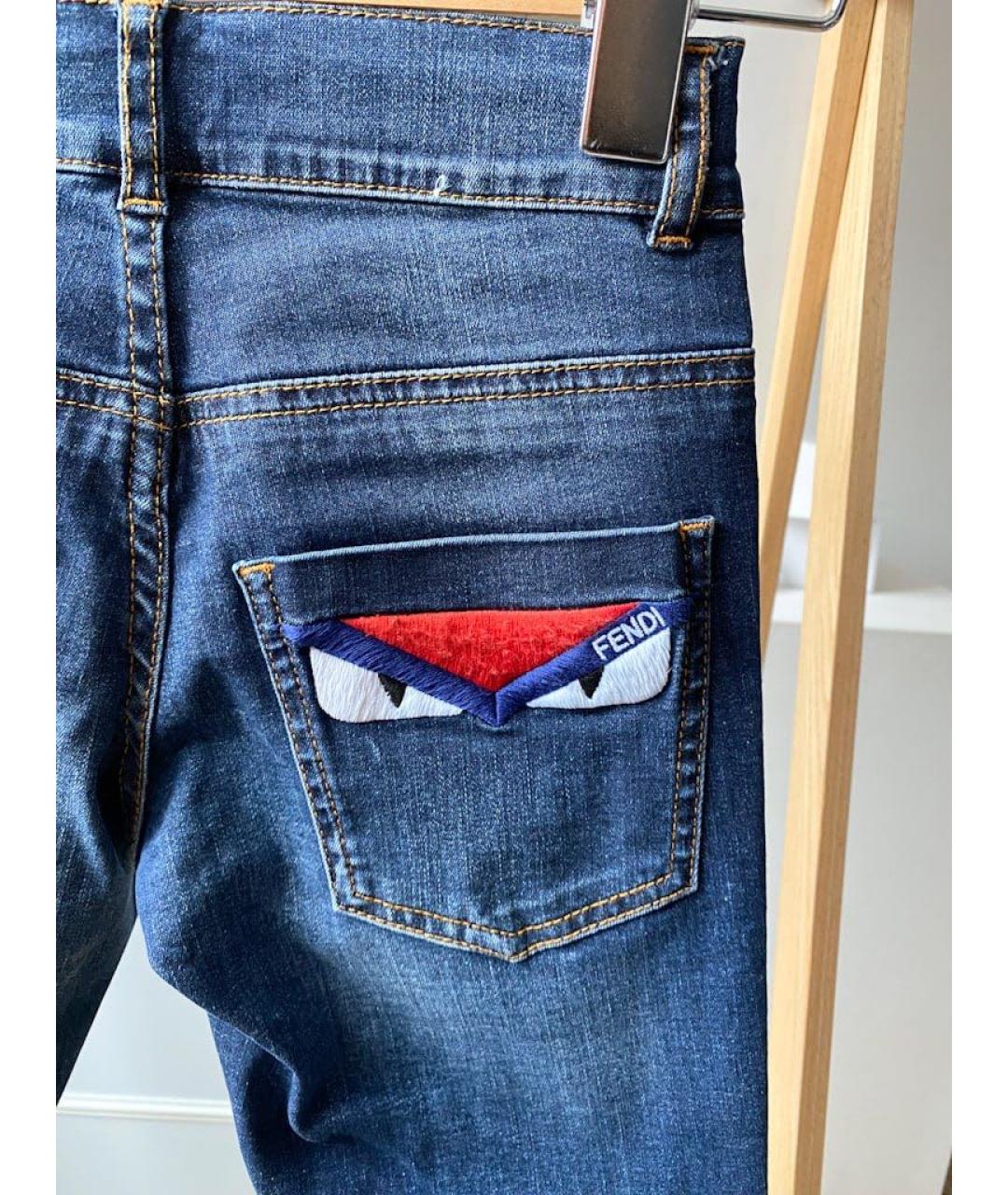FENDI Синие детские джинсы, фото 4