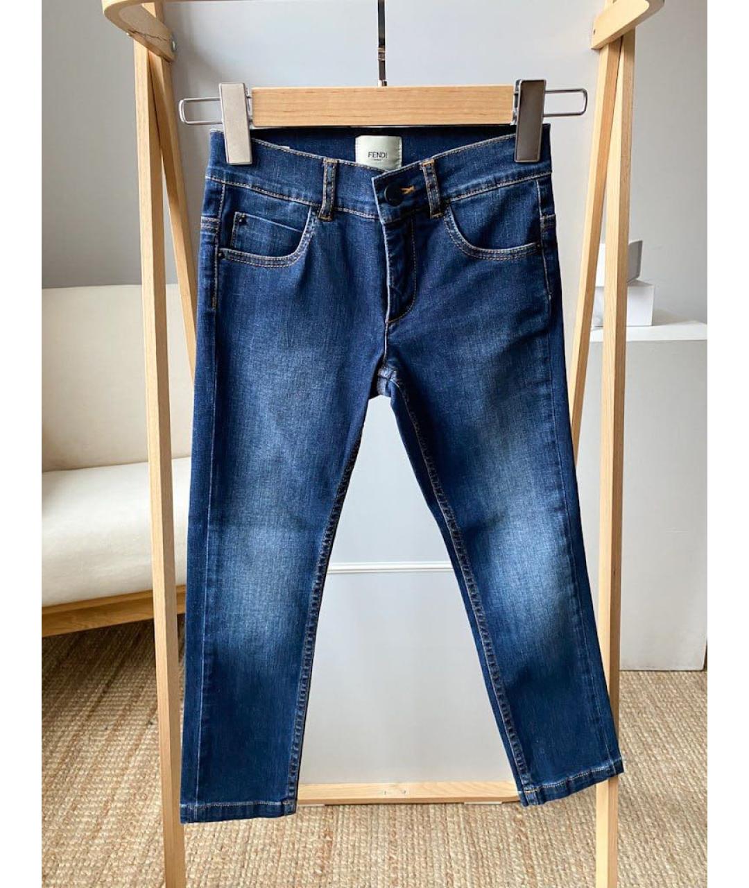FENDI Синие детские джинсы, фото 6