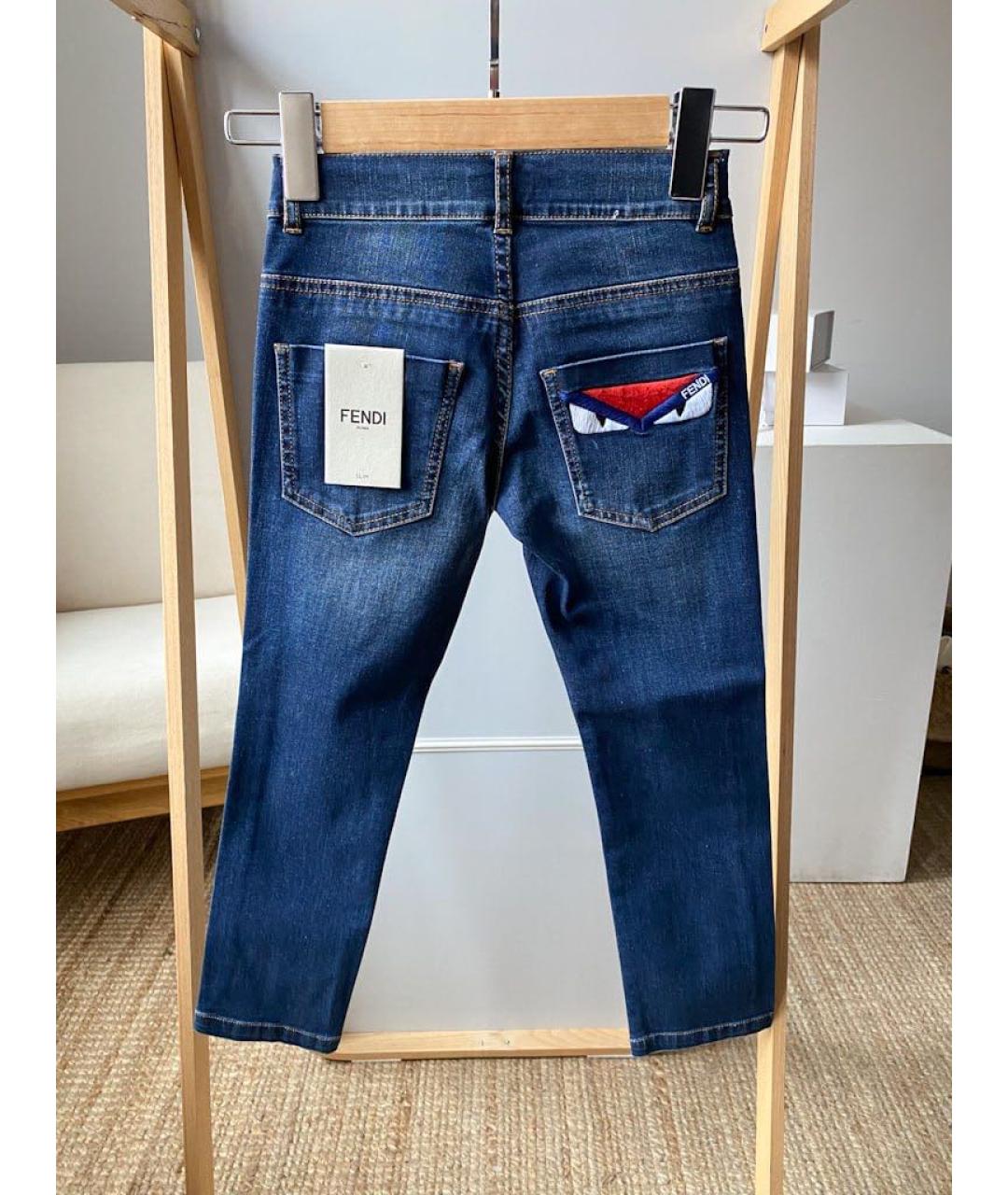 FENDI Синие детские джинсы, фото 2