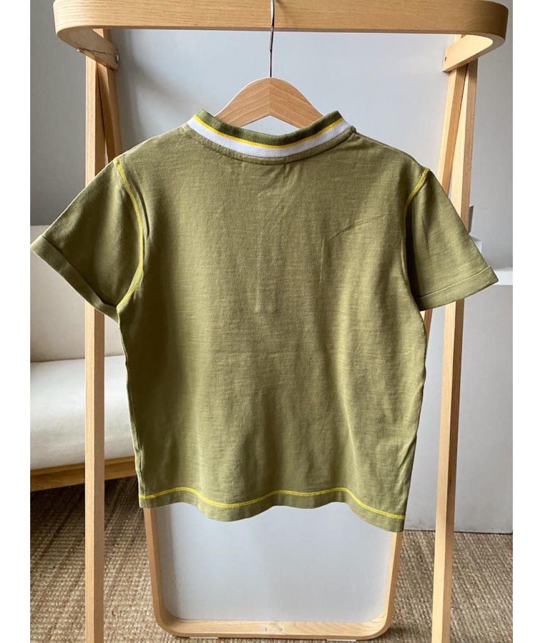 FENDI Хаки хлопковый детская футболка / топ, фото 2
