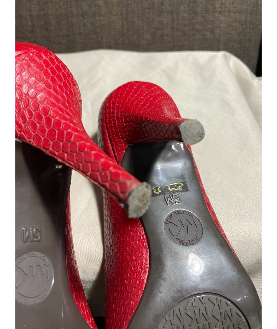 MICHAEL MICHAEL KORS Красные кожаные туфли, фото 6