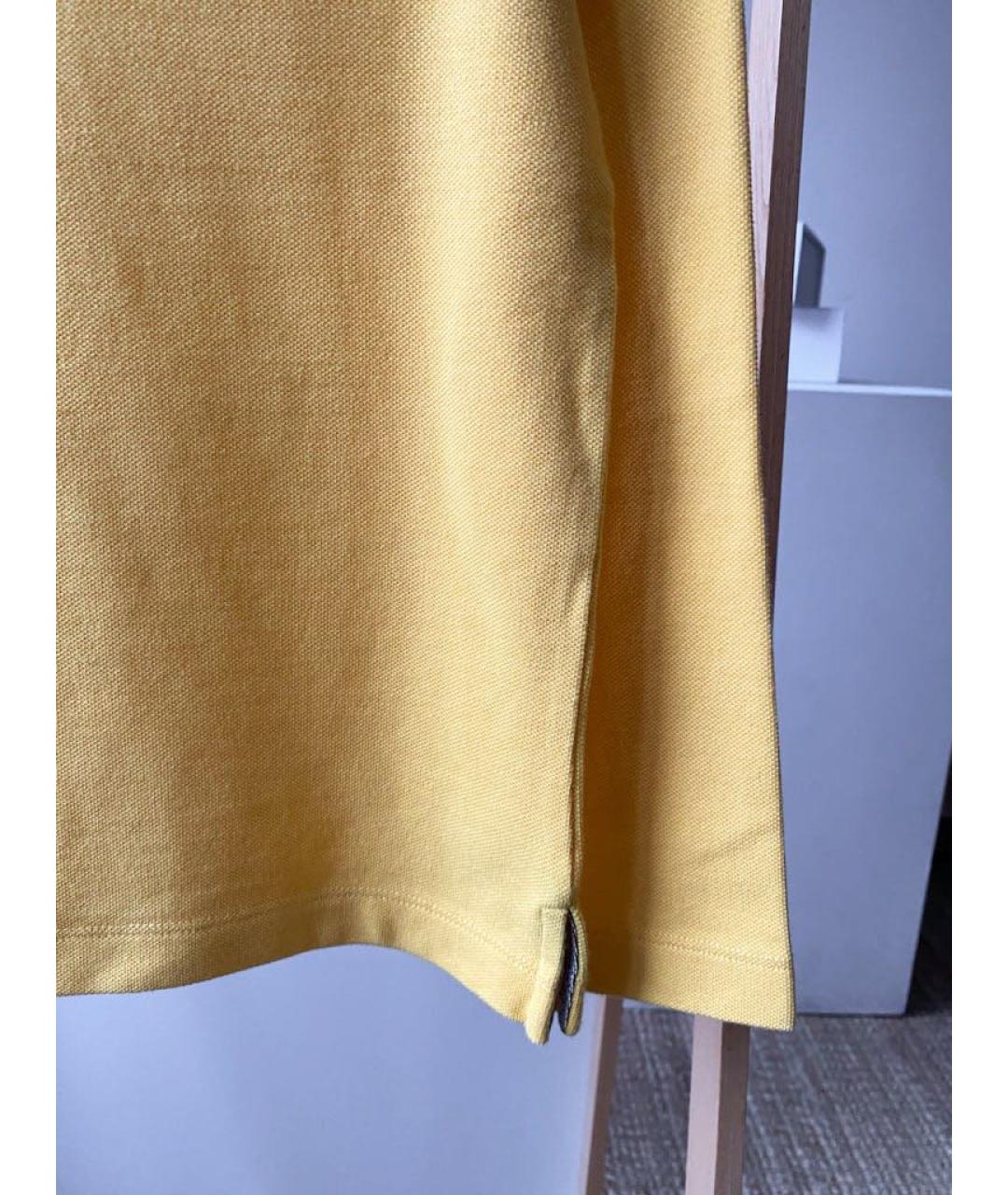 FENDI Желтая хлопковая детская футболка, фото 4