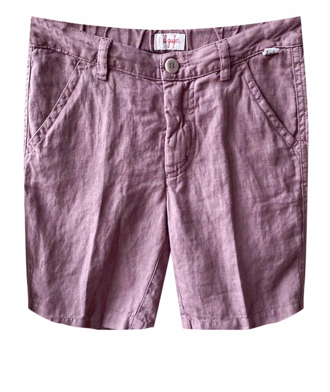 IL GUFO Розовые льняные брюки и шорты, фото 1