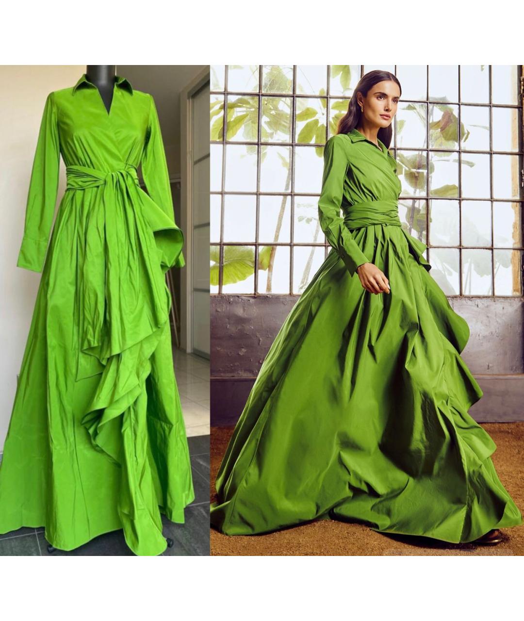 CAROLINA HERRERA Зеленые вечернее платье, фото 7