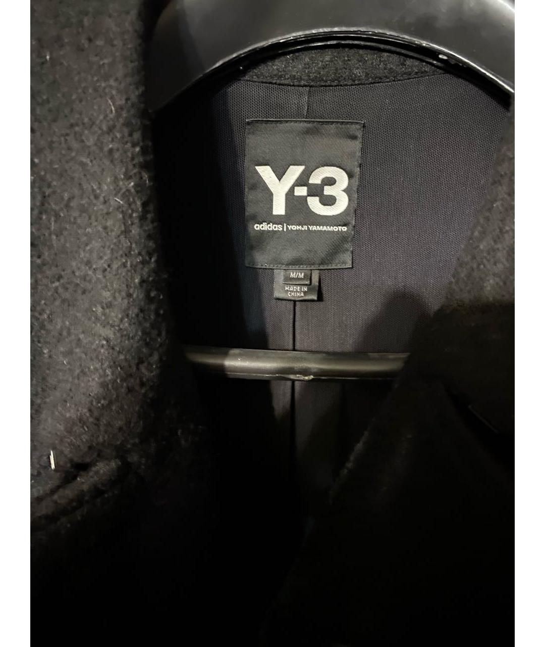 Y-3 Черное полиэстеровое пальто, фото 3