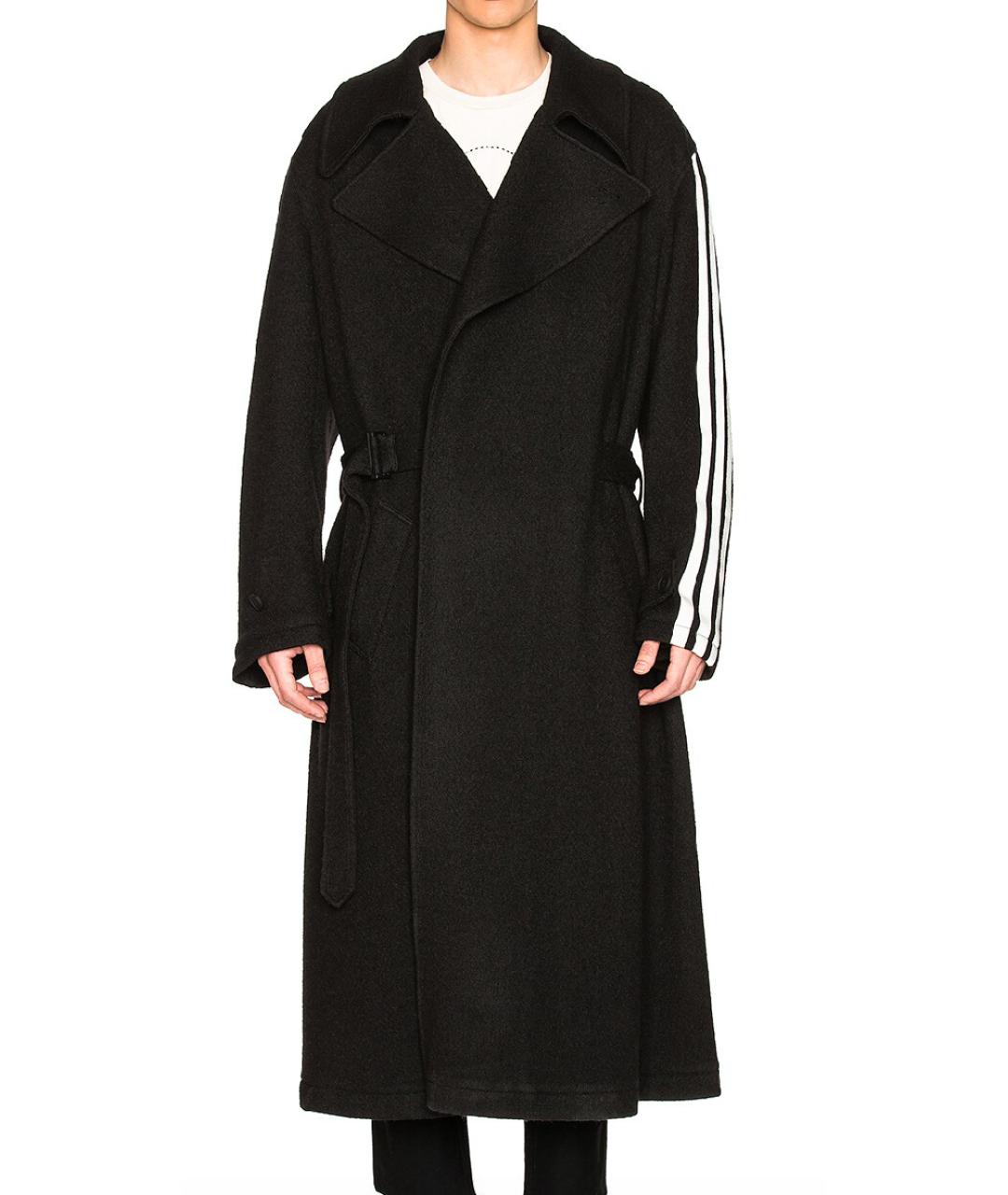 Y-3 Черное полиэстеровое пальто, фото 9