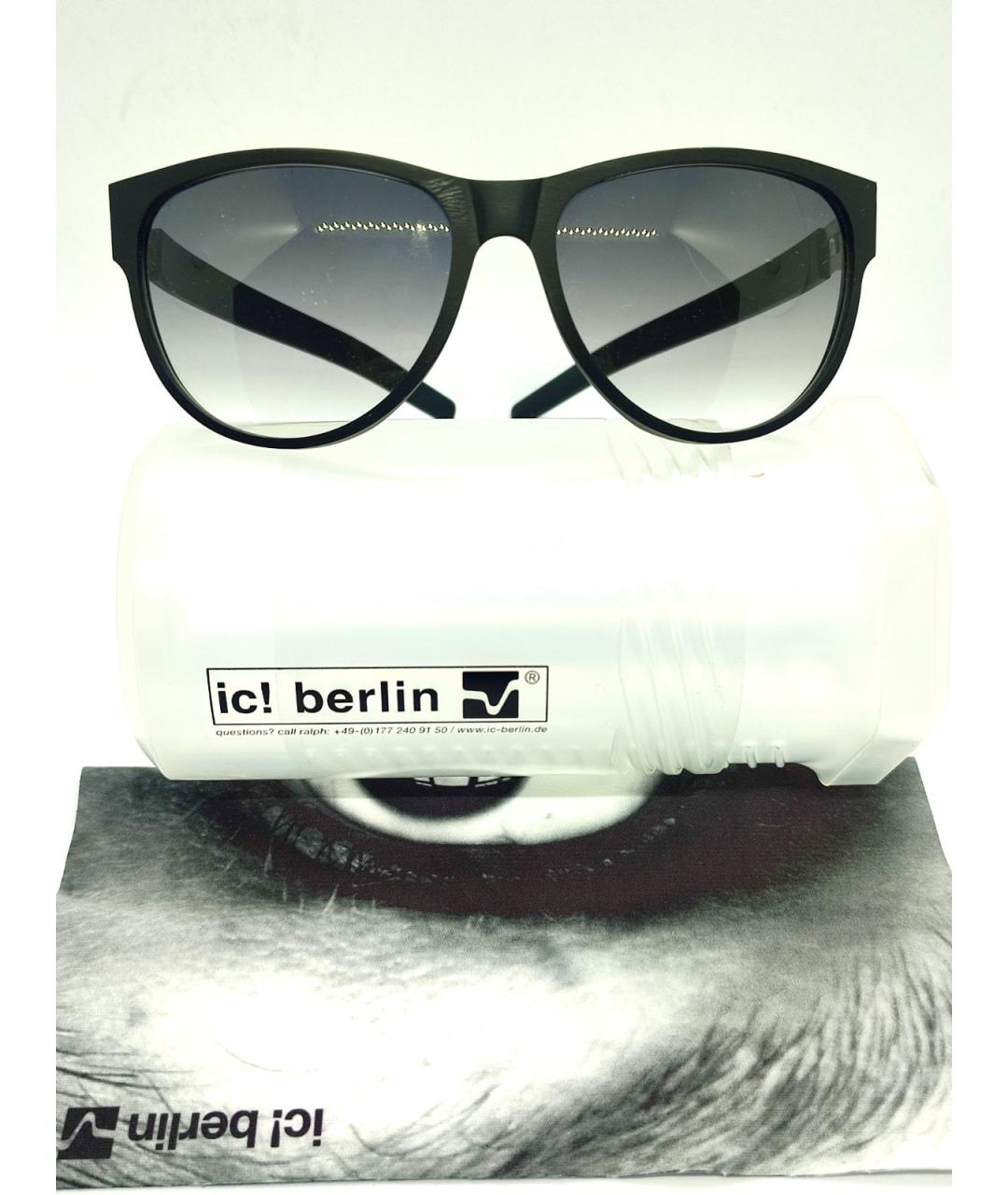 ICBERLIN Черные металлические солнцезащитные очки, фото 5