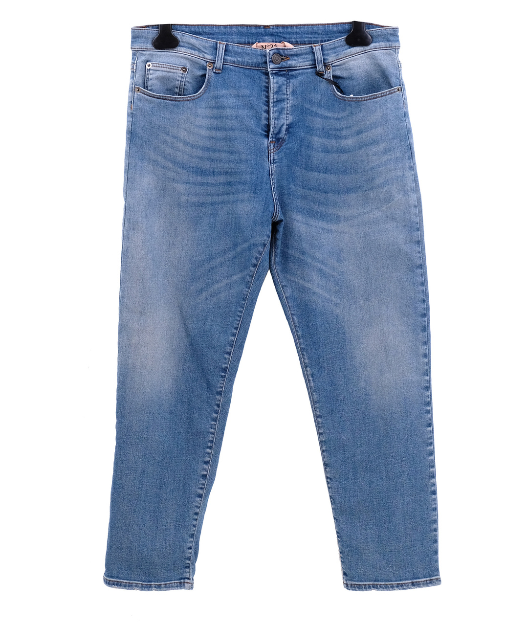 NO. 21 Голубые хлопковые джинсы слим, фото 1