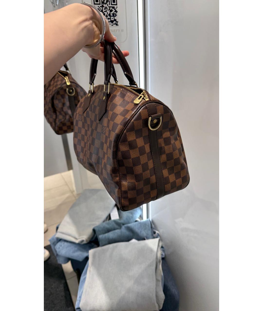 LOUIS VUITTON Коричневая сумка с короткими ручками, фото 2