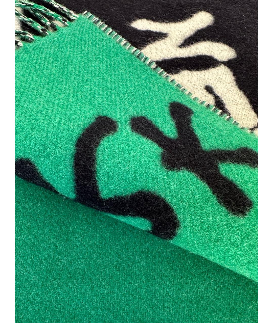 COACH Зеленый шерстяной шарф, фото 6