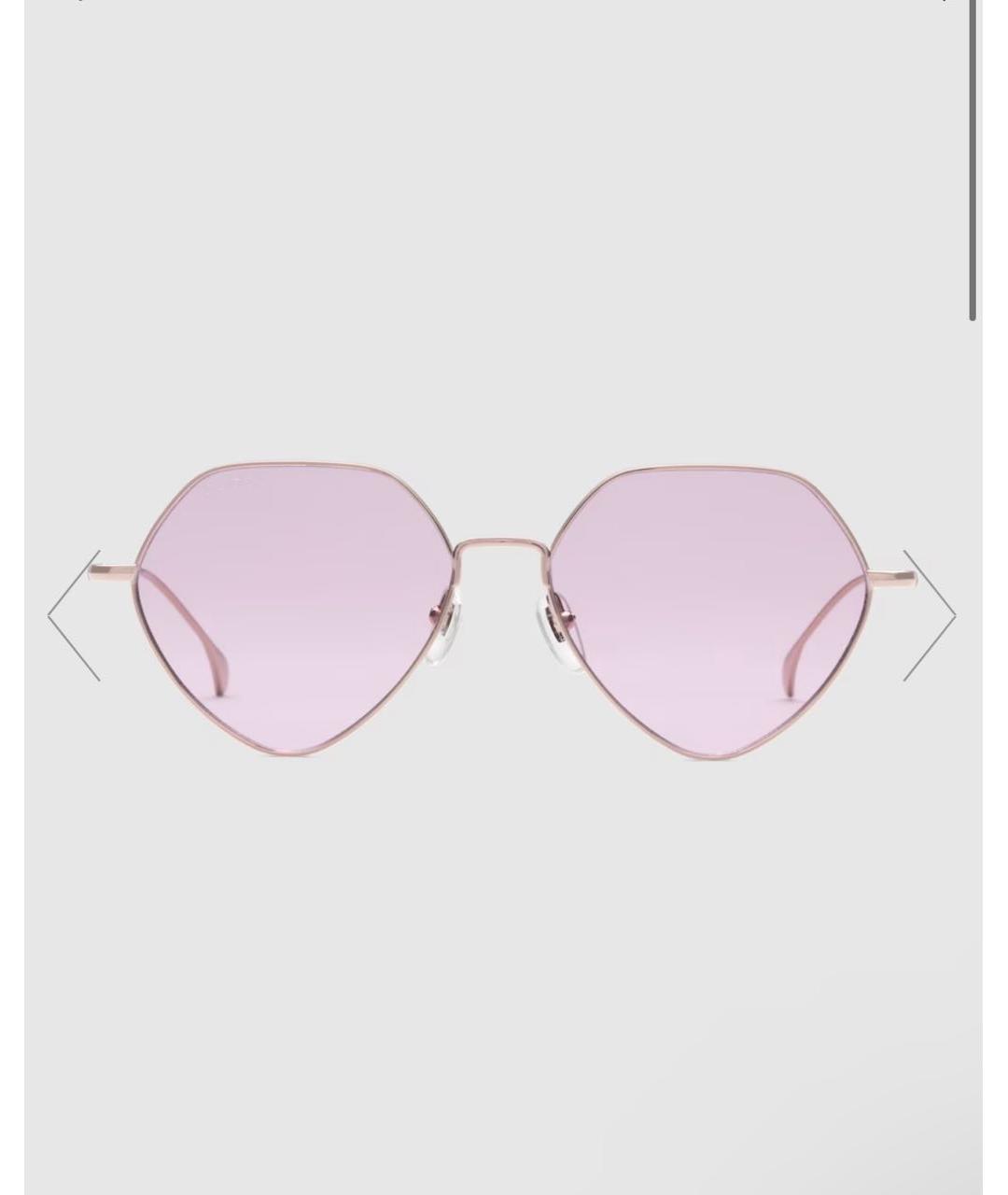 GUCCI Розовые металлические солнцезащитные очки, фото 6