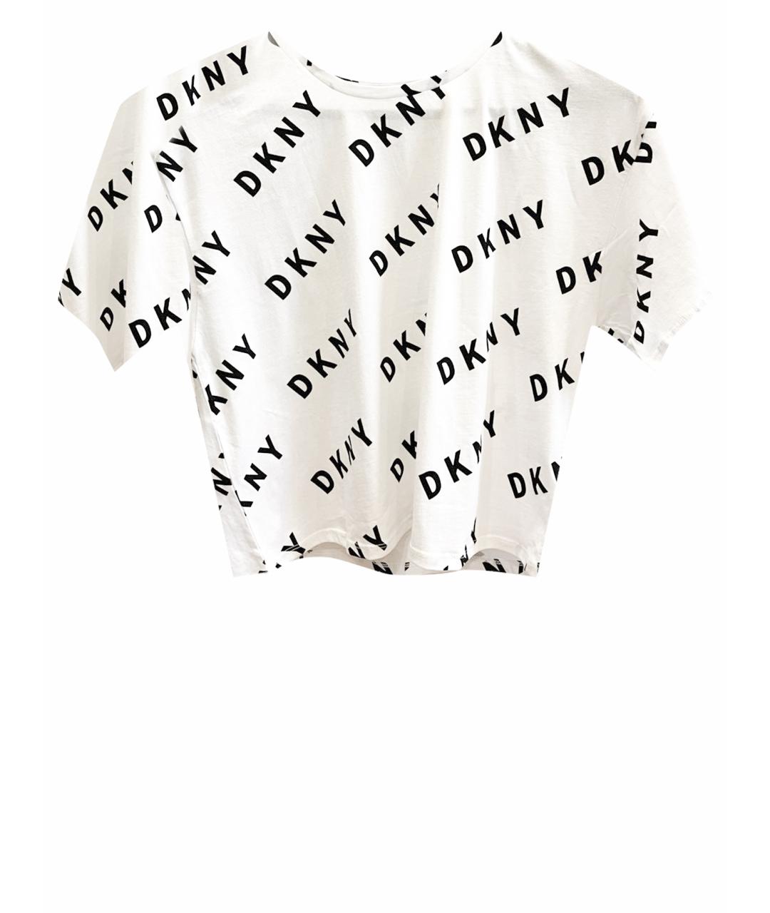 DKNY Белая хлопковая футболка, фото 1