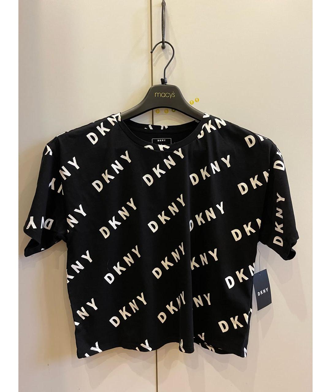 DKNY Черная хлопковая футболка, фото 5