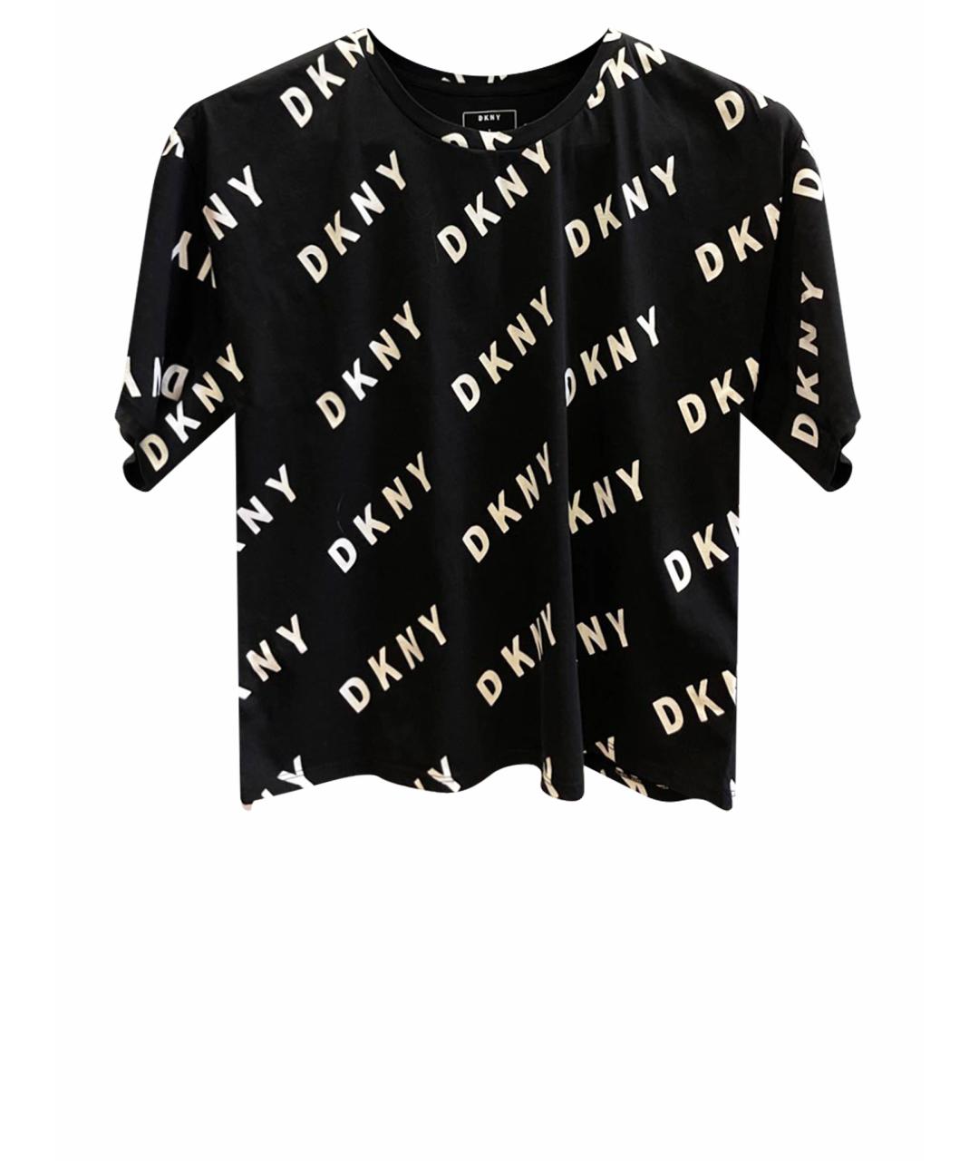 DKNY Черная хлопковая футболка, фото 1