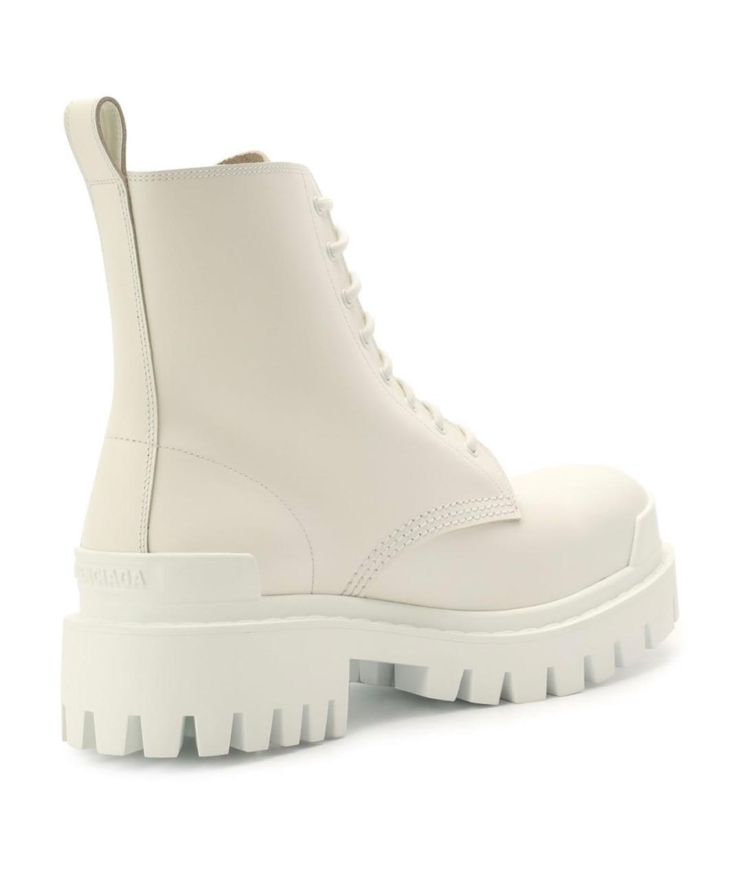 BALENCIAGA Белые кожаные ботинки, фото 5