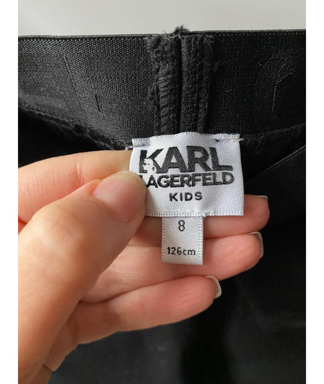 KARL LAGERFELD Черные вискозные брюки и шорты, фото 4