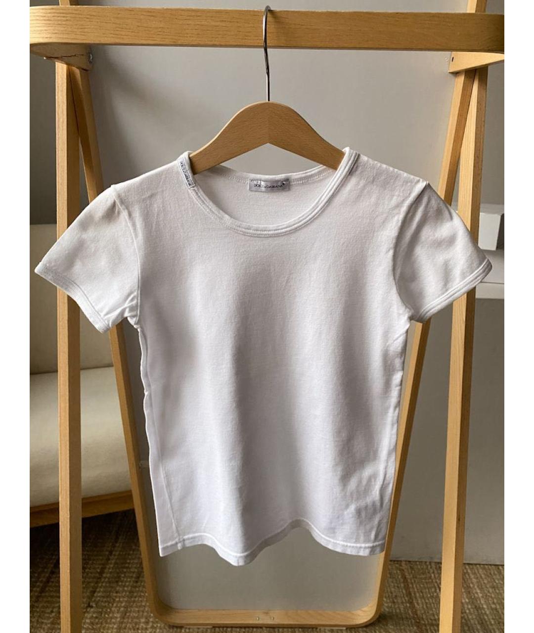 DOLCE&GABBANA Белый хлопковый детская футболка / топ, фото 4