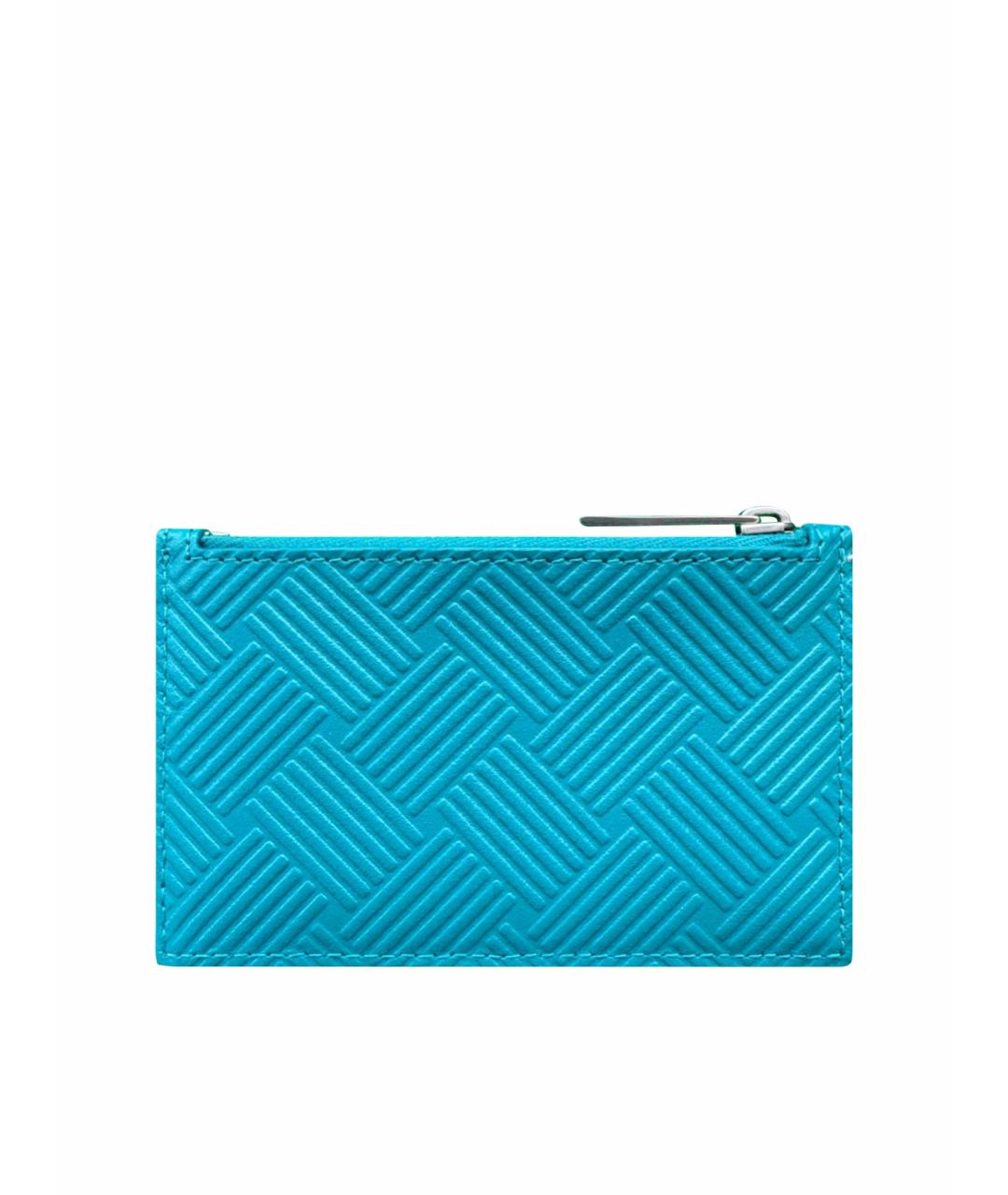 BOTTEGA VENETA Синяя кожаная визитница, фото 1