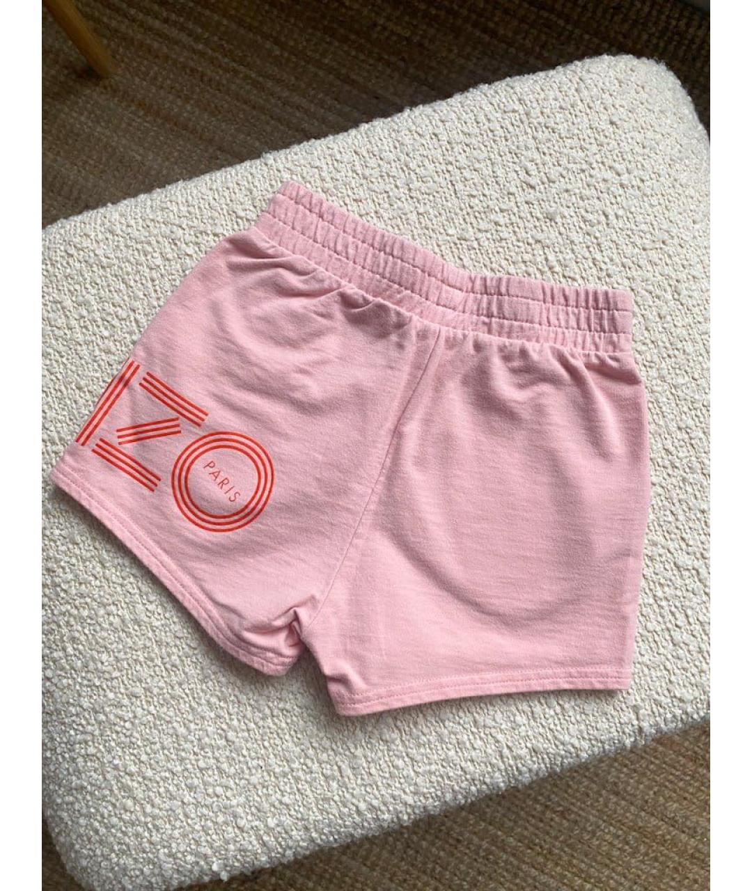 KENZO Розовые хлопковые брюки и шорты, фото 2