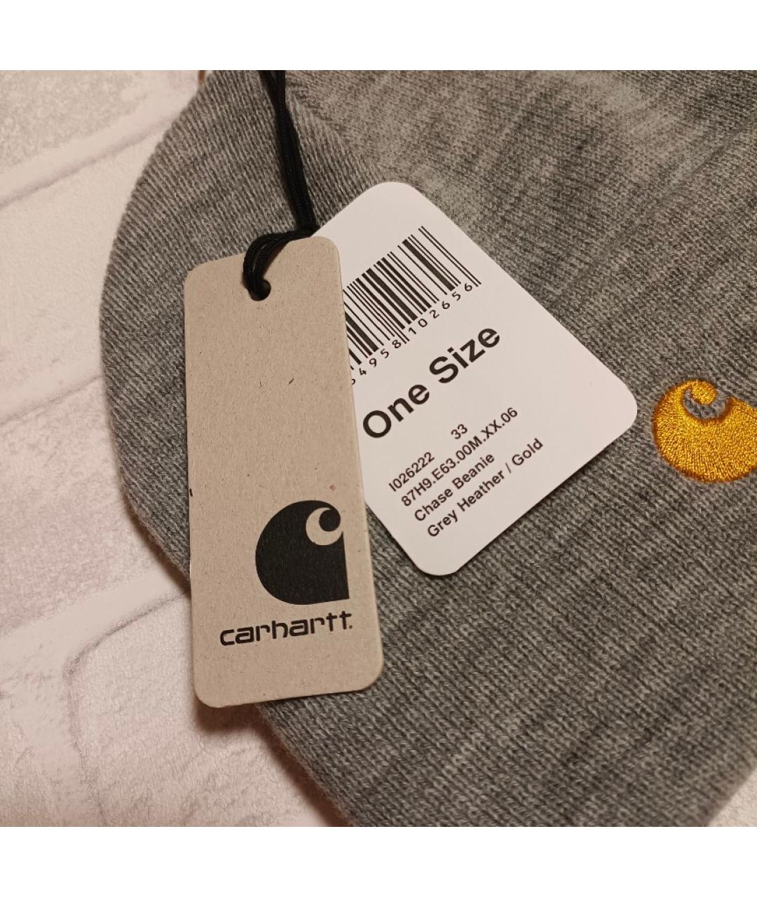 CARHARTT WIP Серая хлопковая шапка, фото 3