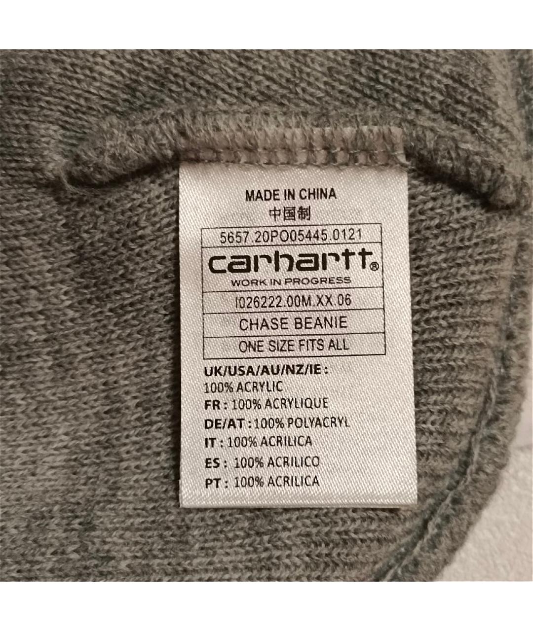 CARHARTT WIP Серая хлопковая шапка, фото 5