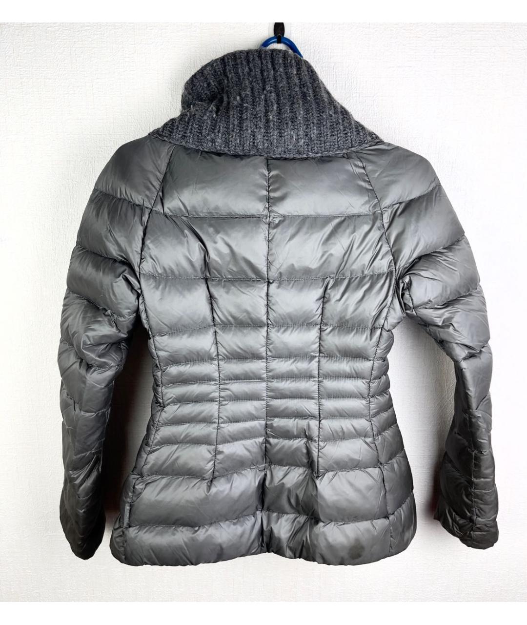 MONCLER Антрацитовый полиамидовый пуховик, фото 2