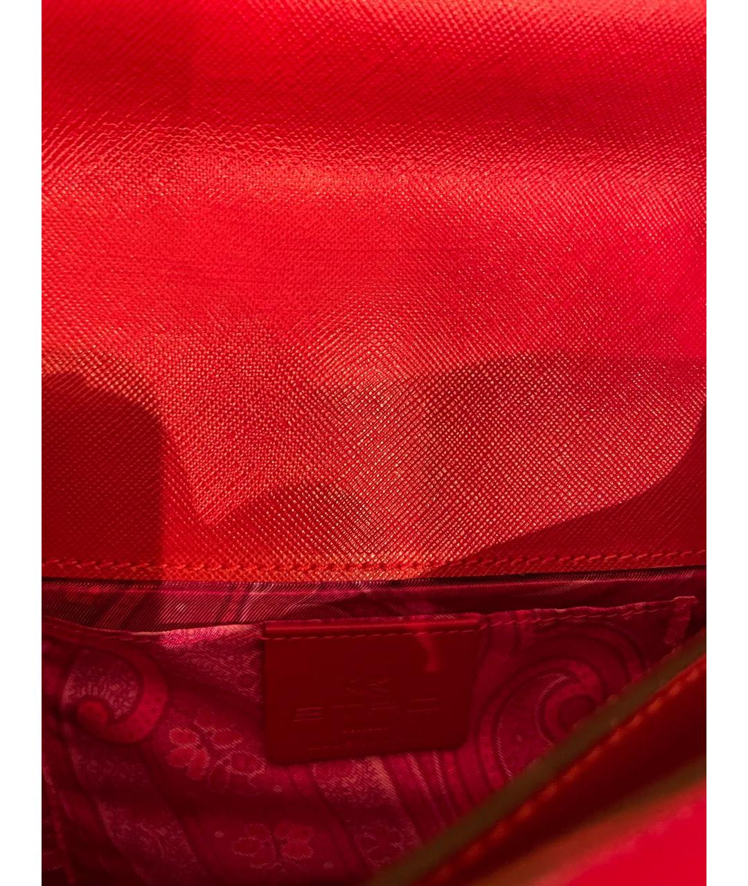 ETRO Красная кожаная сумка через плечо, фото 5
