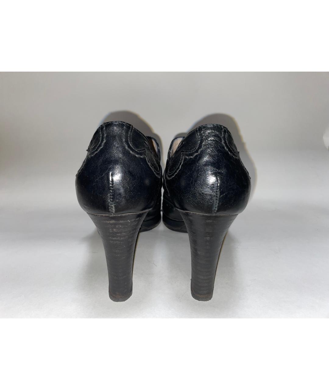 FABI Черные кожаные туфли, фото 4