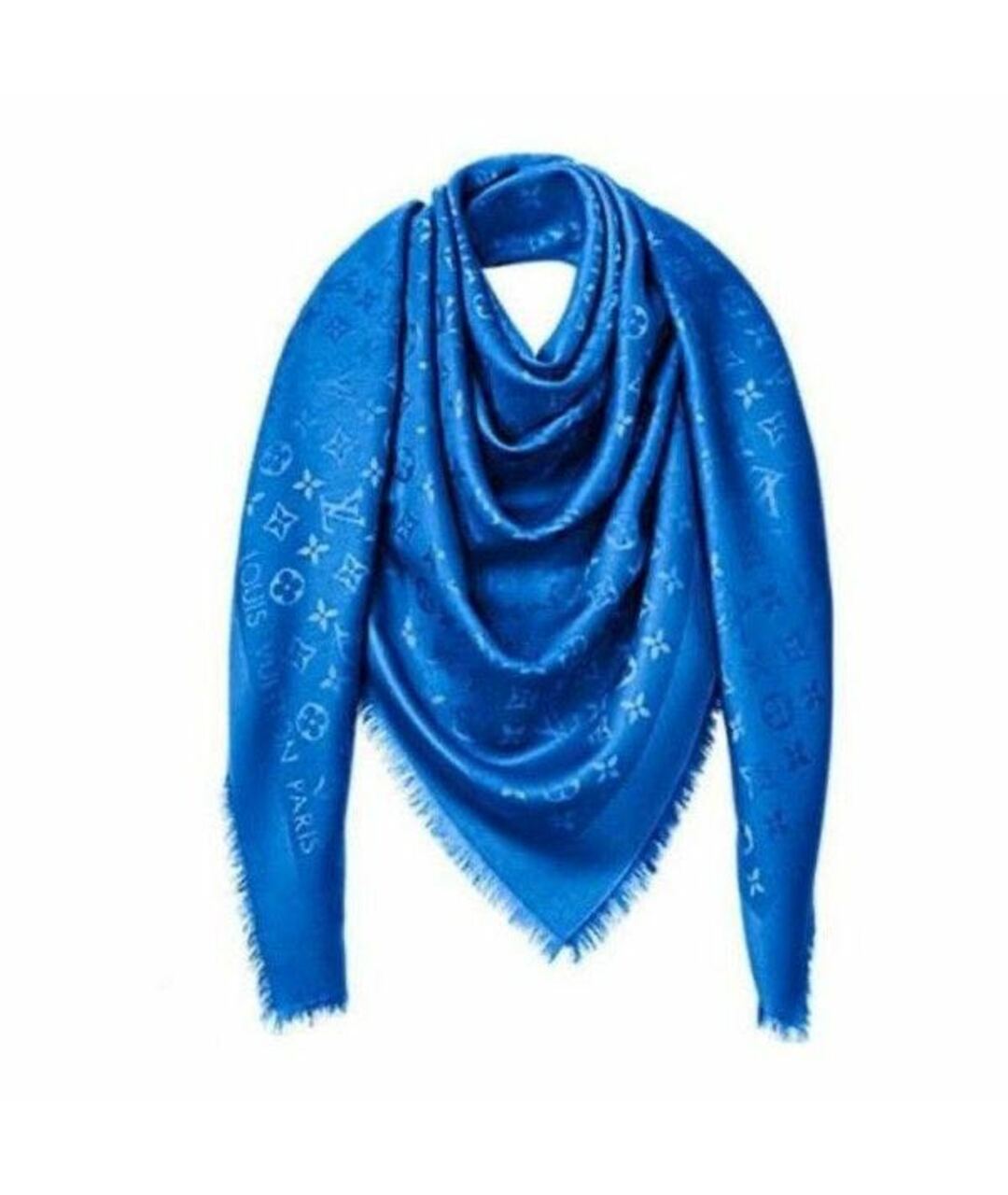 LOUIS VUITTON PRE-OWNED Синий кашемировый шарф, фото 1