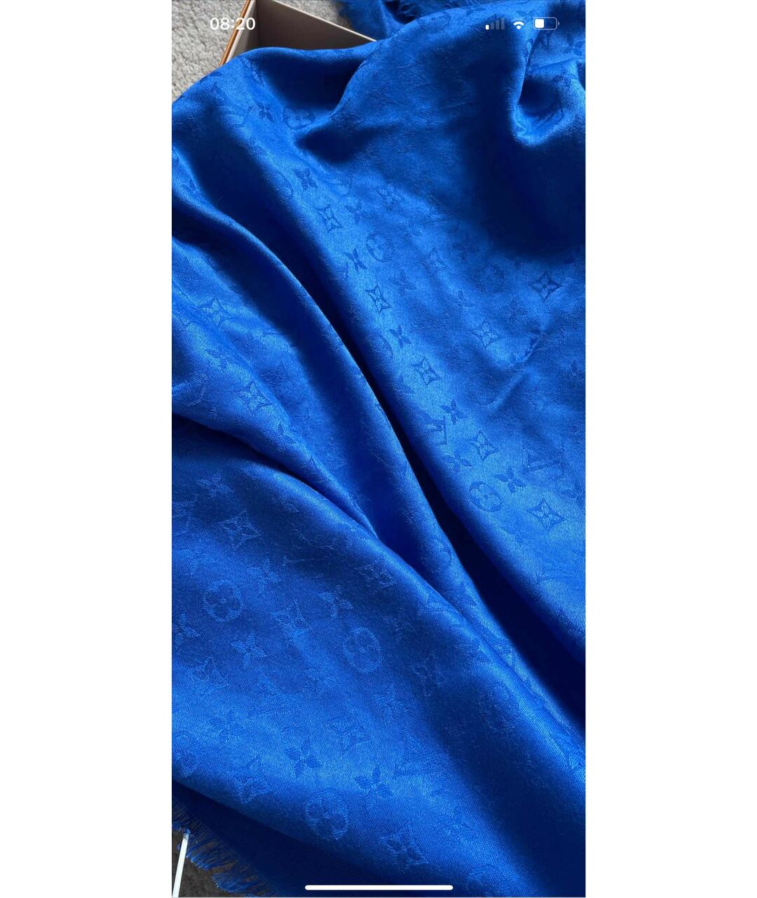 LOUIS VUITTON PRE-OWNED Синий кашемировый шарф, фото 2