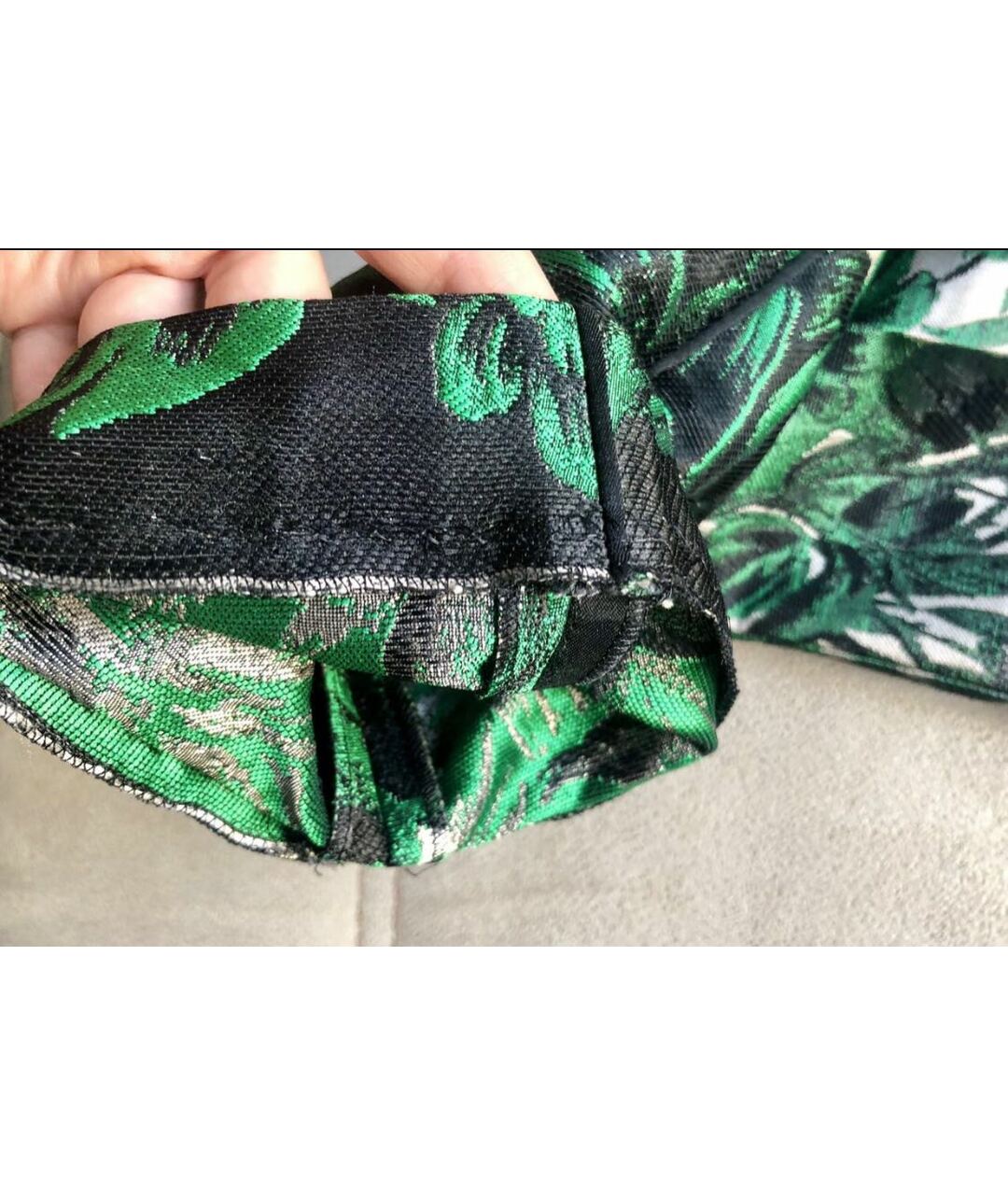CAROLINA HERRERA Зеленые полиэстеровые прямые брюки, фото 4