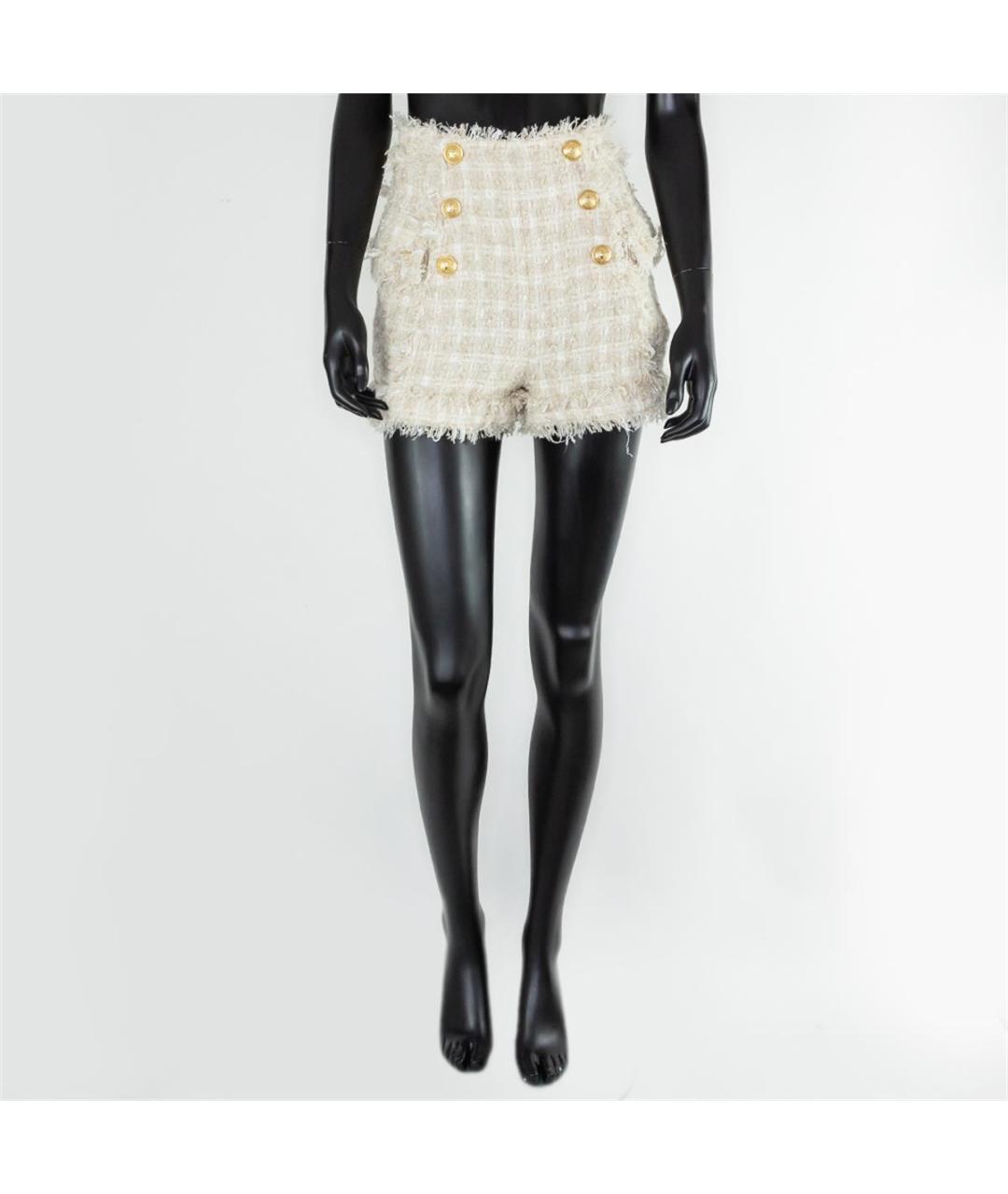 BALMAIN Бежевые шорты, фото 4