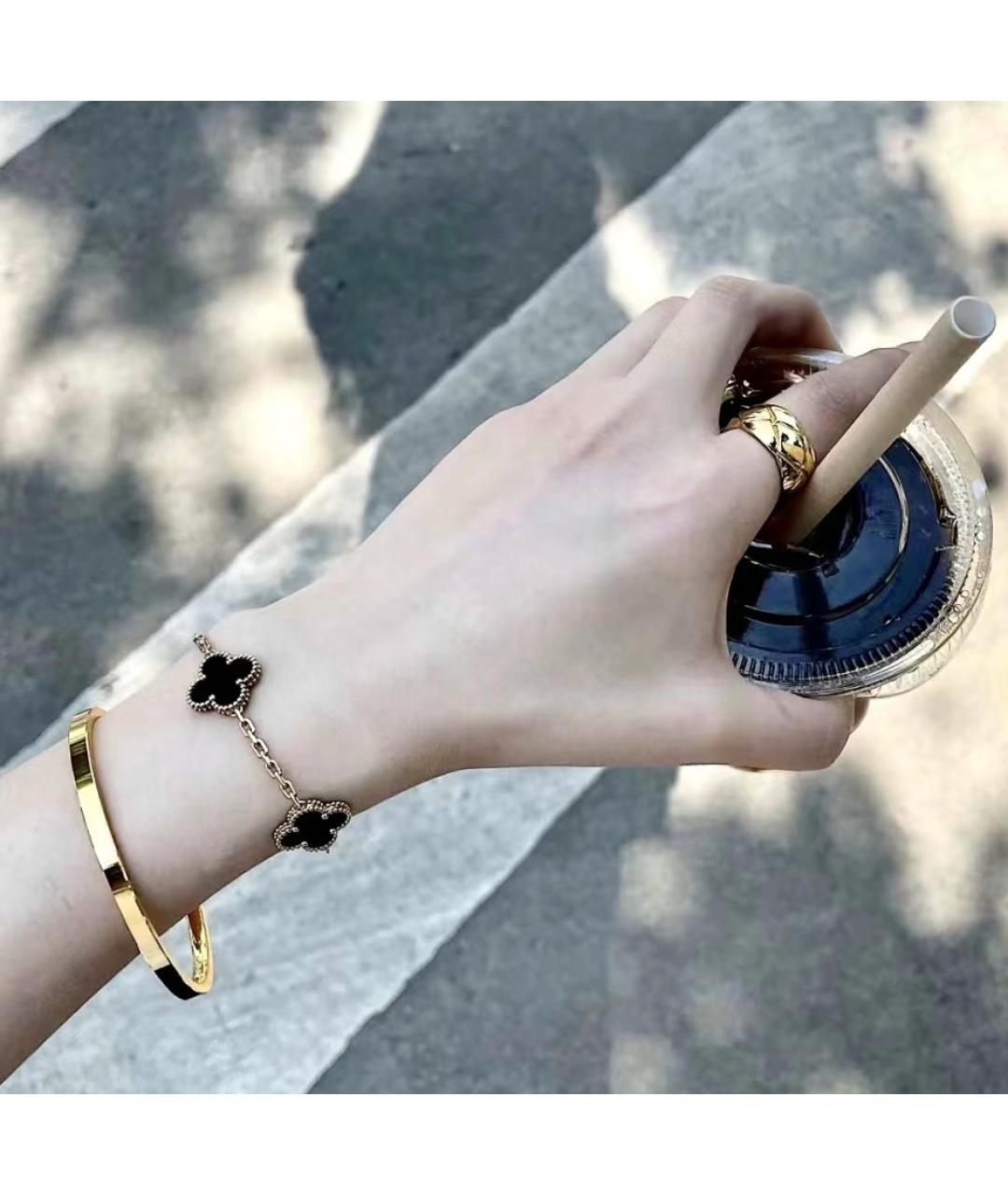 VAN CLEEF & ARPELS Черный браслет из желтого золота, фото 7