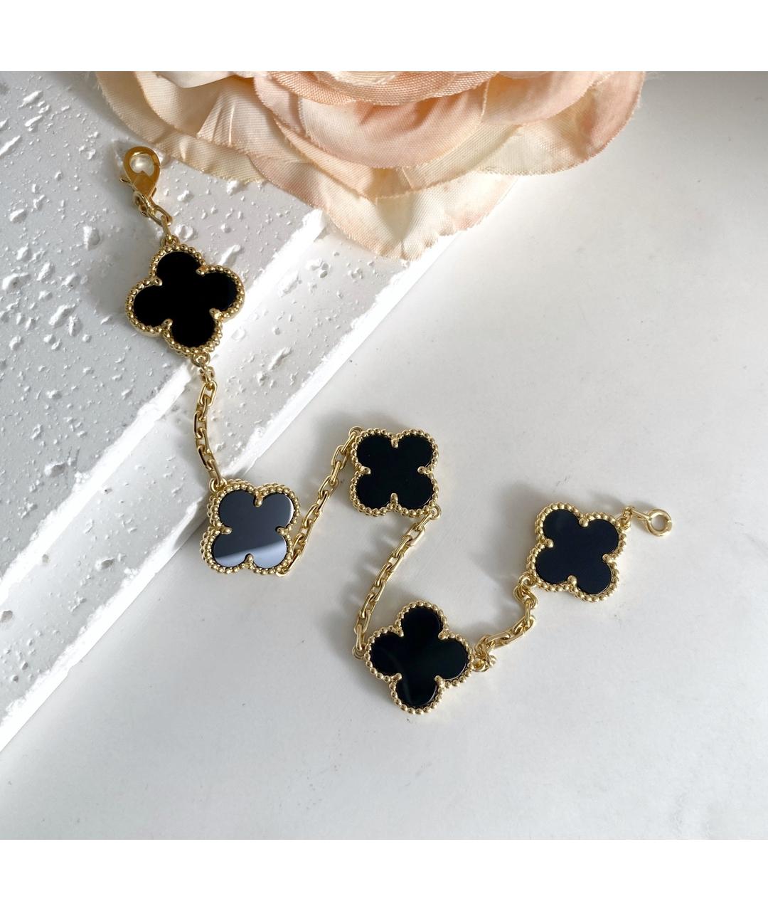 VAN CLEEF & ARPELS Черный браслет из желтого золота, фото 2