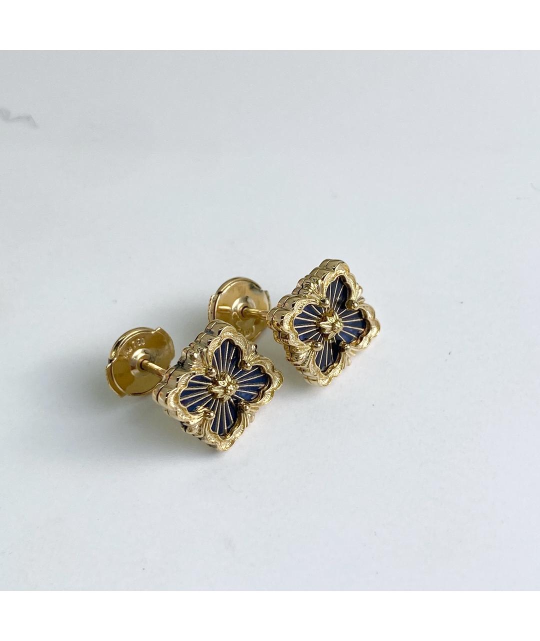 Buccellati Синие серьги из желтого золота, фото 5