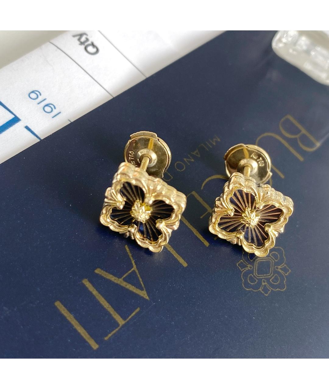 Buccellati Синие серьги из желтого золота, фото 3