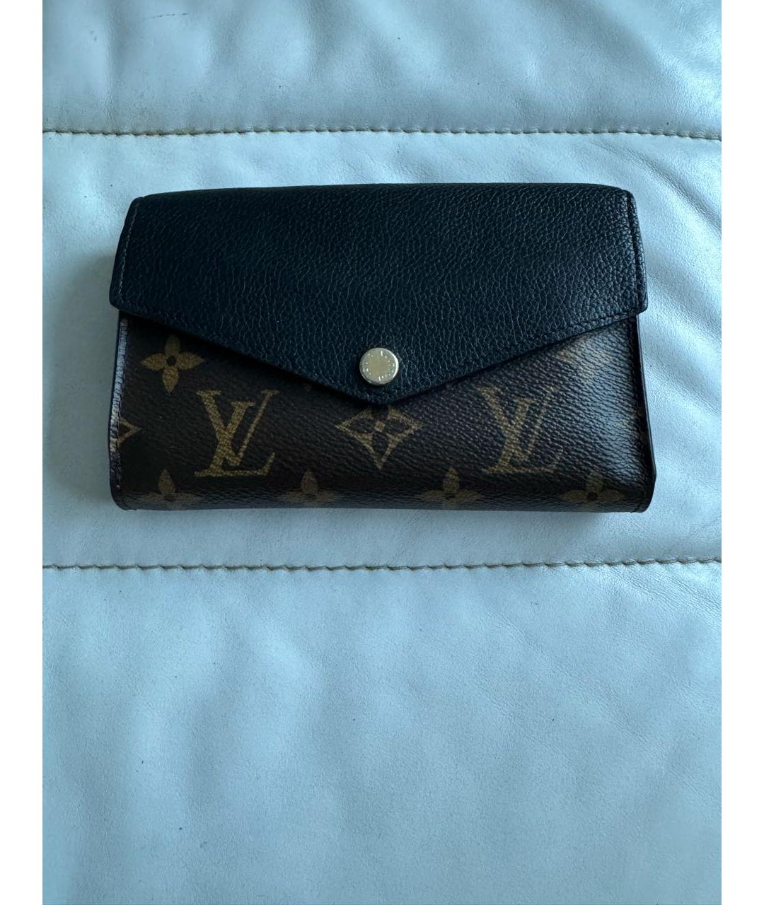 LOUIS VUITTON PRE-OWNED Черный кожаный кошелек, фото 8