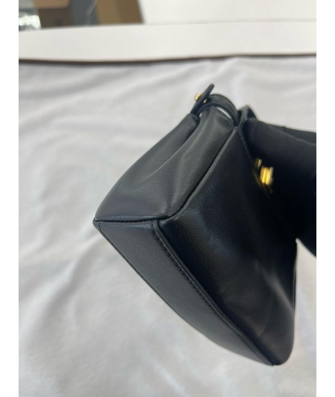 FENDI Черная кожаная сумка через плечо, фото 4