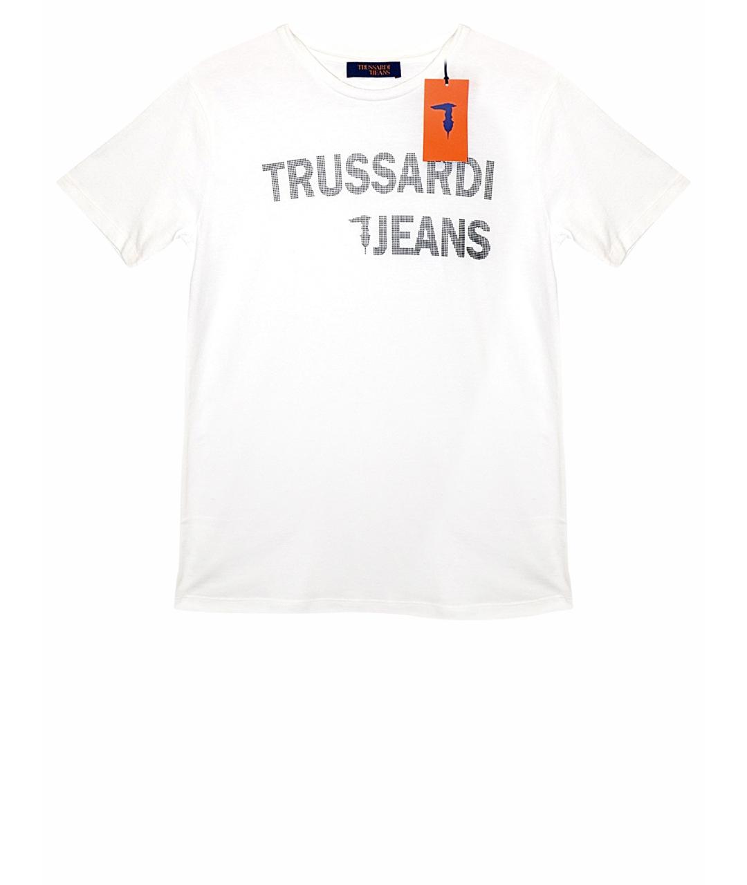 TRUSSARDI JEANS Белая хлопковая футболка, фото 1