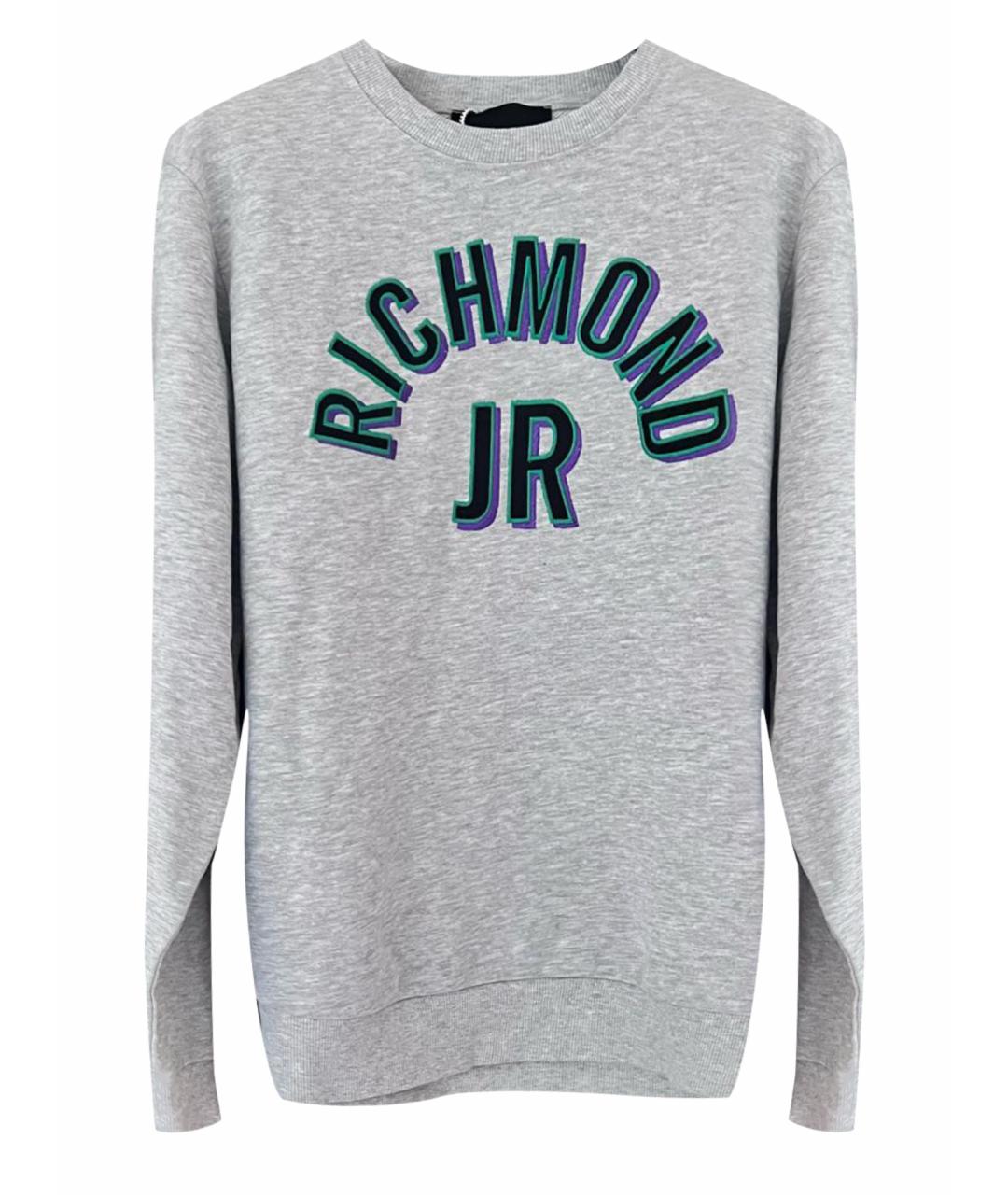 JOHN RICHMOND Серый хлопковый джемпер / свитер, фото 1