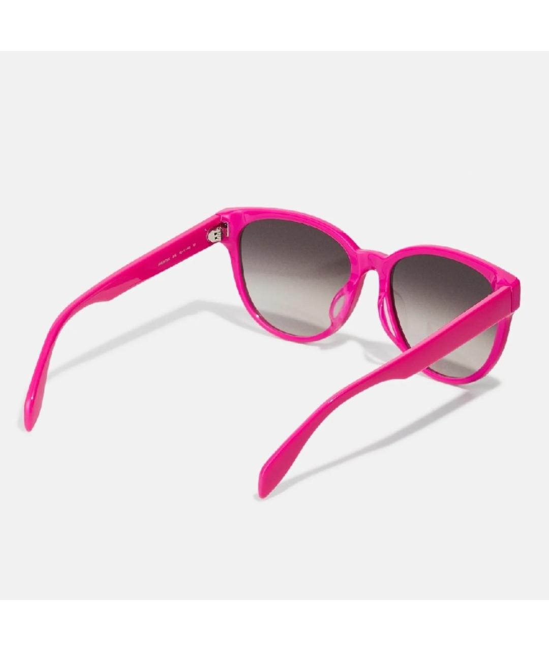 ALEXANDER MCQUEEN Розовые пластиковые солнцезащитные очки, фото 4