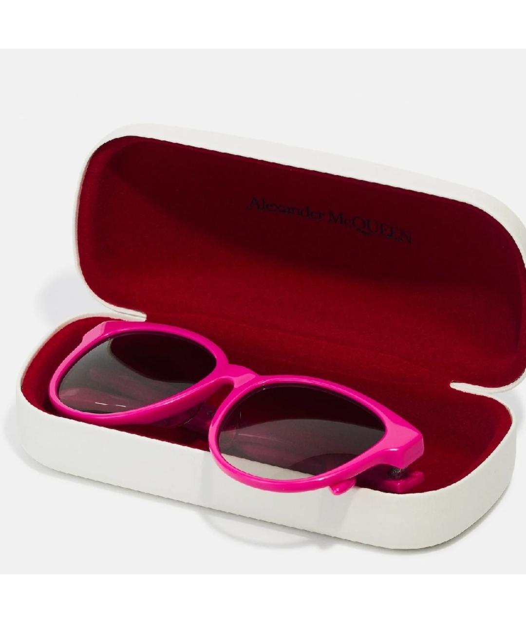 ALEXANDER MCQUEEN Розовые пластиковые солнцезащитные очки, фото 2