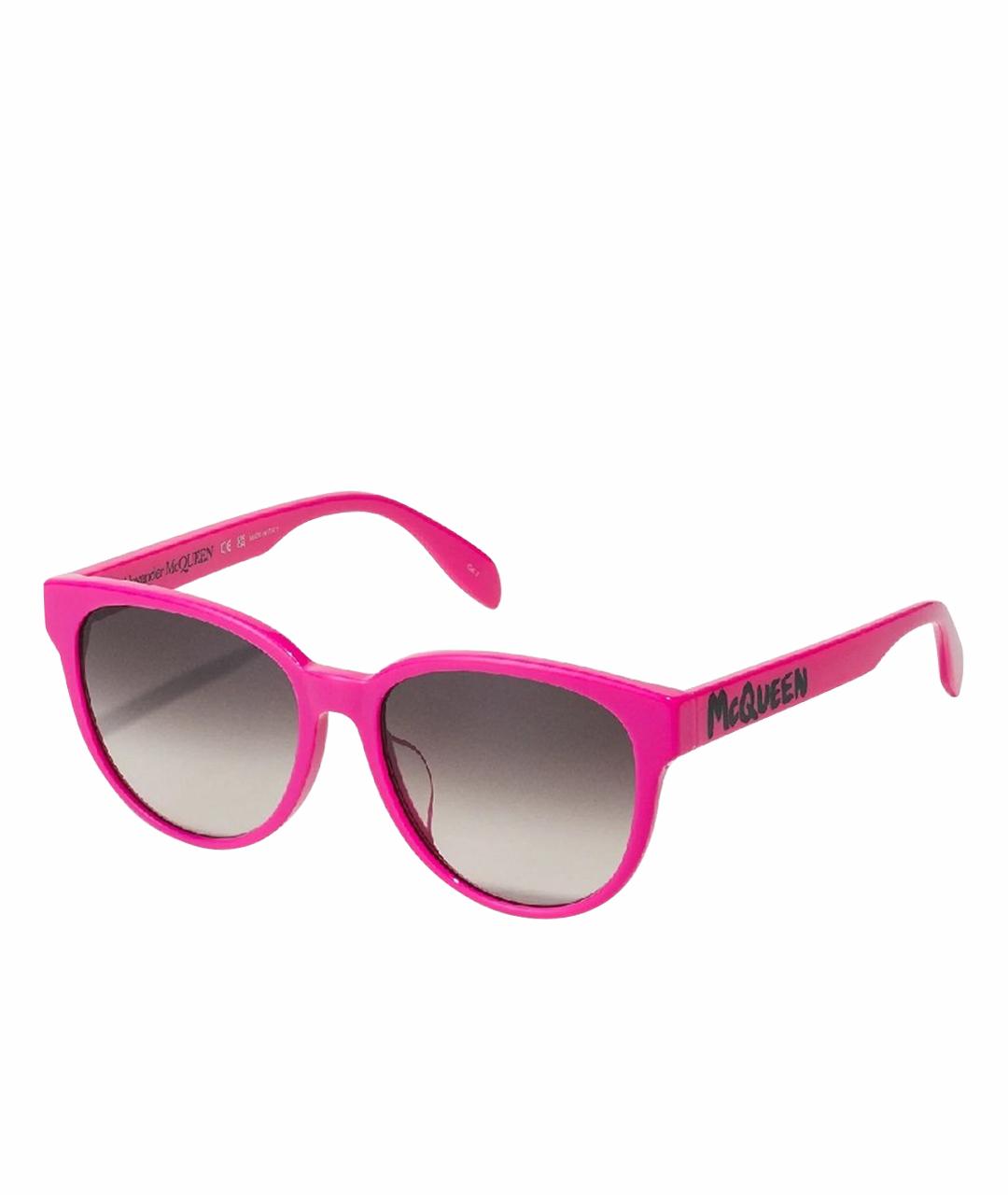 ALEXANDER MCQUEEN Розовые пластиковые солнцезащитные очки, фото 1