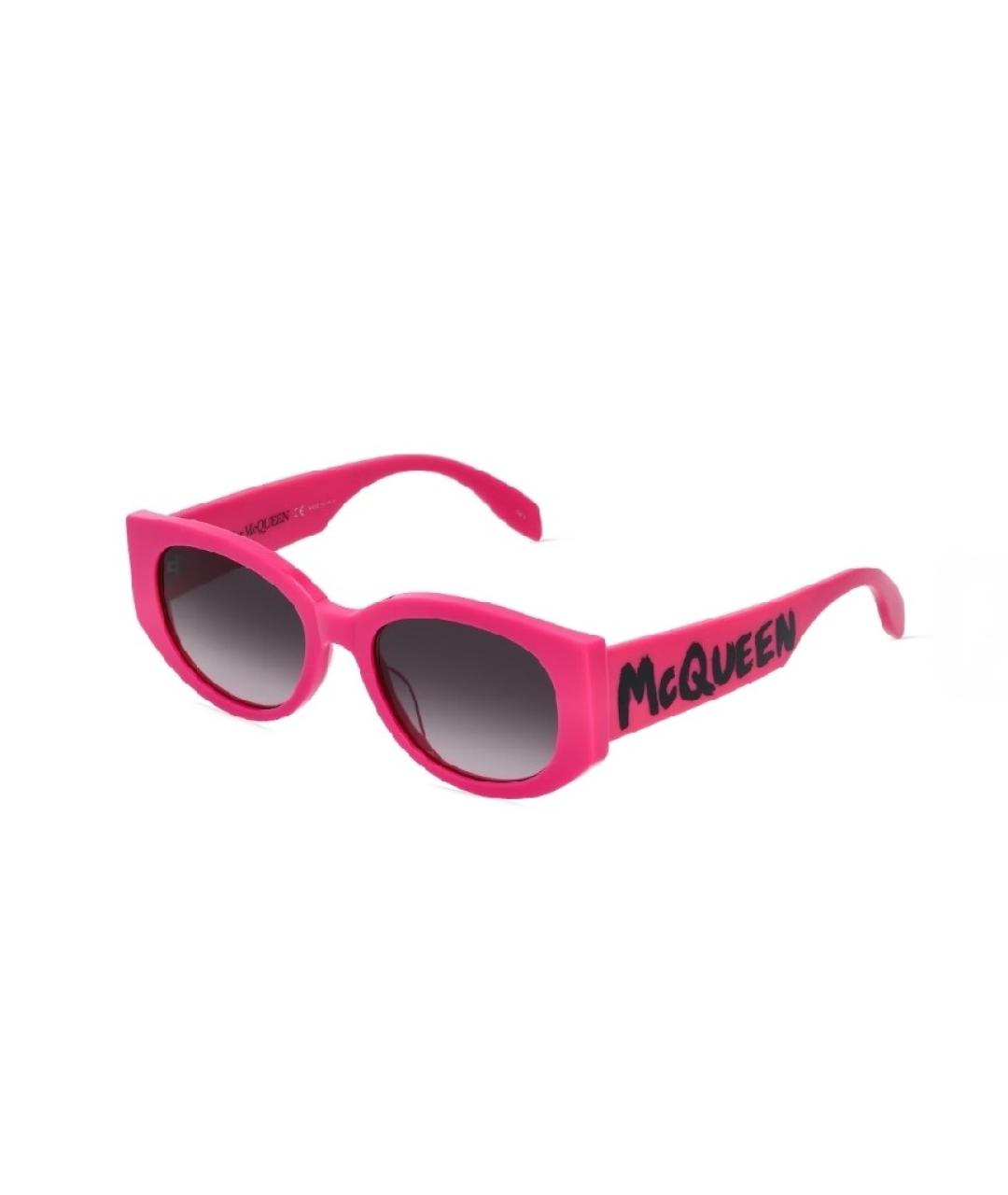 ALEXANDER MCQUEEN Розовые пластиковые солнцезащитные очки, фото 10