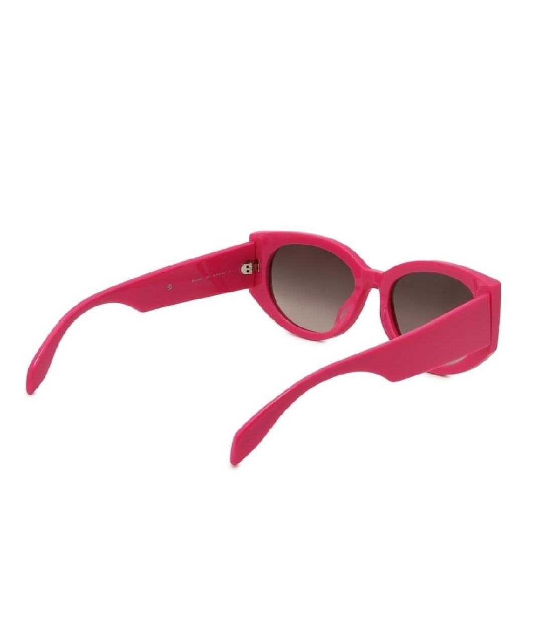 ALEXANDER MCQUEEN Розовые пластиковые солнцезащитные очки, фото 3